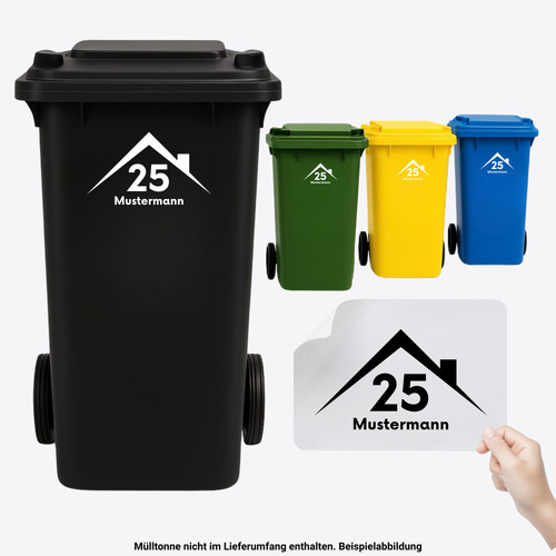 Mülltonnen aufkleber 2er - mülltonnen,