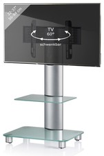 VCM - TV Standfuß Alu Glas