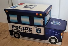 Spielzeugbehälter Faltbar Polizei Aufbewahrungsbox mit Deckel 3 in 1 (Nr.104)
