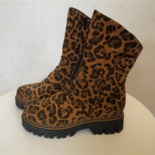 Neu Mjus Stiefelette 37 37,5 Leder Leo Braun Winter Plateau Boots Stiefel Hot