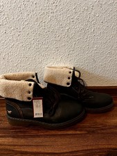 Mustang Boots Graphit Gr. 44 Neu im Karton Stiefel Schuhe Schnürboots Hellgrau