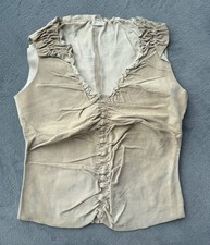 Wunderschönes beige farbendes Leder Oberteil in Größe 38 Guter Zustand