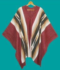  Alpaka Poncho rot-rosa dick