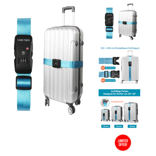 Tsa koffergurt 200cm - tsa,