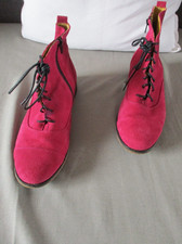 Stiefeletten  Gr. 40 von Deerberg  Pink Leder Reißverschluss und Schnürsenkeln