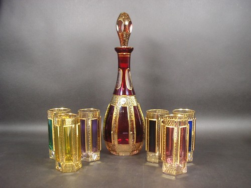 Moser bohemis set - set*karaffe, 6