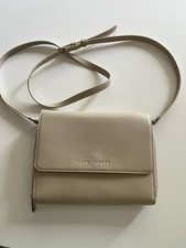 Cross Body Bag, Laura Lauren, Leder, beige, ungetragen