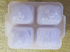 Tupperware Eisformen Eis am Stiel Katze Hund Bär Löwe lila-pink-transparent