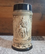 Bierkrug Porzellan Postkutsche