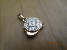 Pierre Lang Anhänger Schnecke vergoldet mit Steinchen edler Kettenanhänger TOP