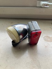 Fahrradlicht Retro Vorne & Hinten gebraucht chrom schwarz