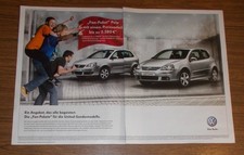 Seltene Werbung Volkswagen VW GOLF & VW POLO UNITED Sondermodelle Fan-Paket 2008