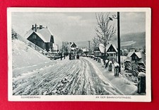 AK SCHREIBERHAU im Riesengebirge 1943 Blick in die Bahnhofstrasse  ( 159156