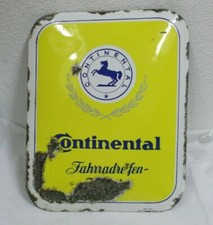 50er 60er Continental Fahrradreifen Werbeschild Emaille 50x40 Werbung Reifen 50s