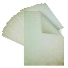 Briefpapier, Urkundenpapier, Vintage grün, A4, bedruckbar, Bastelpapier, Einl...