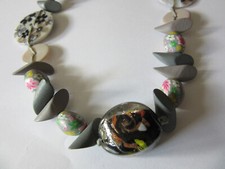 Wunderschöne Kette diverse Materialien Kette Modeschmuck - Hingucker