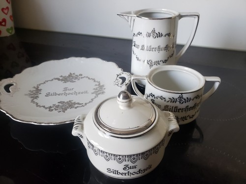 Altes silberhochzeit geschirr - altes,