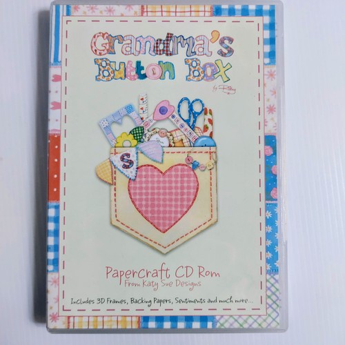 Omas button box papercraft - button, cd