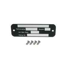 Typenschild + Kerbnagel für Piaggio Vespa V50 PV ET3 PK PX Sprint Rally - blanko