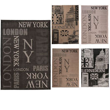 Designer Teppich Modern Sisal Optik Schrift Muster Küche Wohnzimmer Meliert