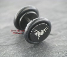 Fake Piercing Plug Ohrring TRIBAL ANGEL Tattoo Style Tunnel OhrStecker ENGEL