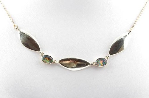 Opal collier kette opalen - 2,