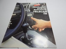 Werbe Prospekt AEG Telefunken  Telecar TE