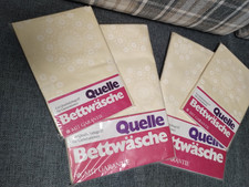 2 Garnituren Bettwäsche von Quelle - Vintage originalverpackt - vermutlich 70er