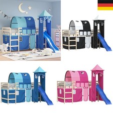 Vorhänge für Hochbett mit Tunnel Turm Bettvorhang Kinderbett Spielvorhang DE