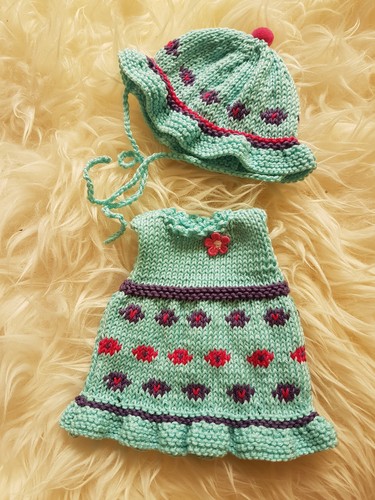 Puppenkleidung strick kleid - strick,,