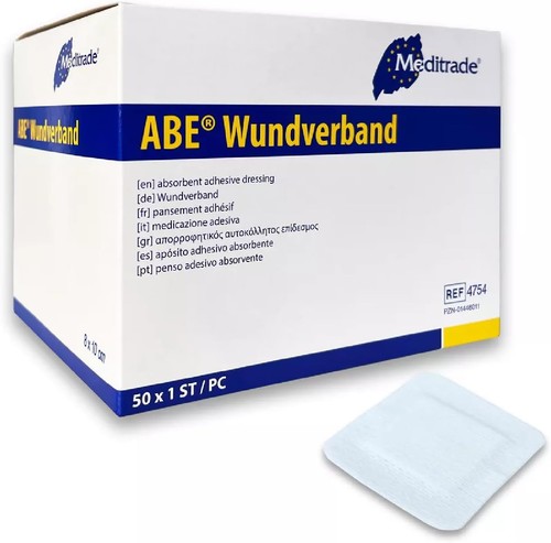 Wundpflaster steril 8x10cm - wundpflaster, 50