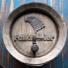 Fassboden Werbeschild aus