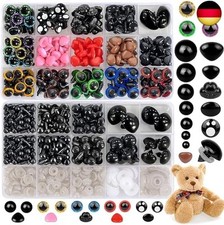 DIYDEC 700 Stück Kunststoff knopfaugen, 6-27mm Bunte Sicherseitsaugen und 