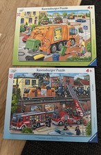 Ravensburger Kinderpuzzle Ab 4- Feuerwehr und Müllfahrzeug 