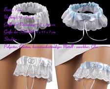 Leg-ring Strumpfband Hochzeitsstrumpfband Spitze Weiß mit Applikationen