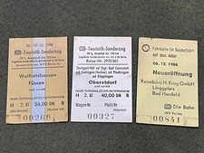 Drei alte Fahrkarten - Deutsche Bundesbahn