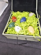 Edelstein Eier Set 6Stück,in