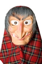 Hexenmaske mit Kopftuch und