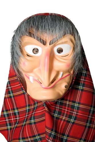 Hexenmaske mit kopftuch - hexenmaske,