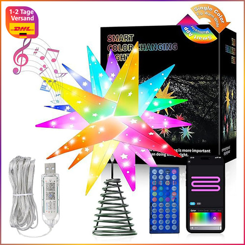 Weihnachtsstern beleuchtet - 3d,