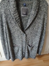 Damengrobstrickjacke Graumeliert Cecil Größe