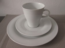 Arzberg " MOVE  WEISS  GLATT  " Kaffeegedeck / 3 tlg. Porzellan Tasse Teller
