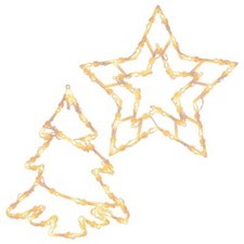 2er Set Fensterbilder 2x35 LED