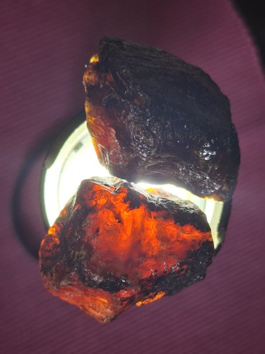 Blauer bernstein aus sumatra - aus,