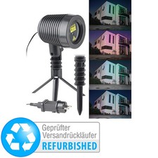 Lunartec Laser-Projektor, bewegter Sterne Lichteffekt, IP44 (Versandrückläufer)