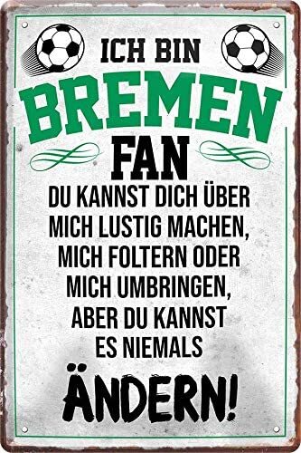 Blechschild fußball hier - blechschild,