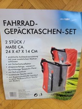 Fahrrad-Gepäcktaschen-Set schwarz/rot wasserdicht Regenschutzhülle