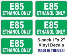 5-pack E85 ETHANOL ONLY 1"x2"