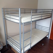 vidaXL Metall-Etagenbett - 90x200cm, Grau (287911)