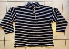 Sweatshirt Unisex WIND Sportswear Größe L marine blau-weiß gestreift Baumwolle